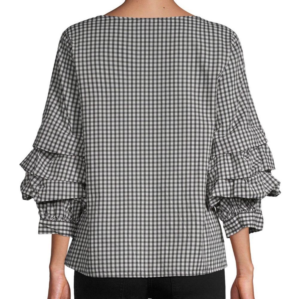 Gingham cotton top - Picture 3 of 5